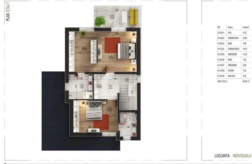 Duplex cu 6 camere cu Canalizare în 1 Decembrie 1918