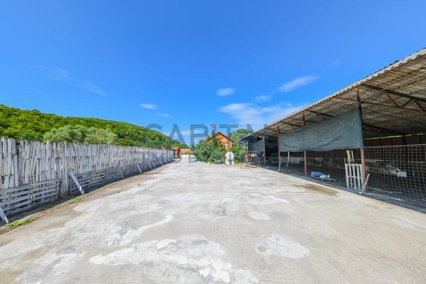 Teren intravilan, 10.000 mp, Imprejmuit+ drum privat+cladire de birouri, Dej - 21