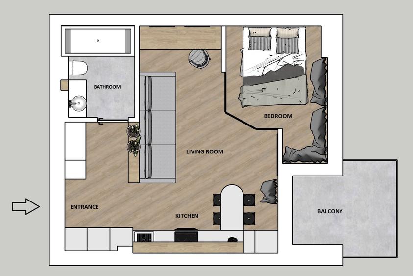 Studio recompartimentat designer · Cortina North · Randament Ridicat · Parcare - 10