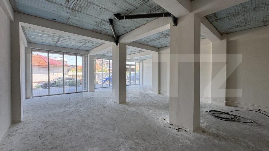Spatiu comercial parter bloc nou, 109 mp open space, vitrina, terasa, Brestei - 4
