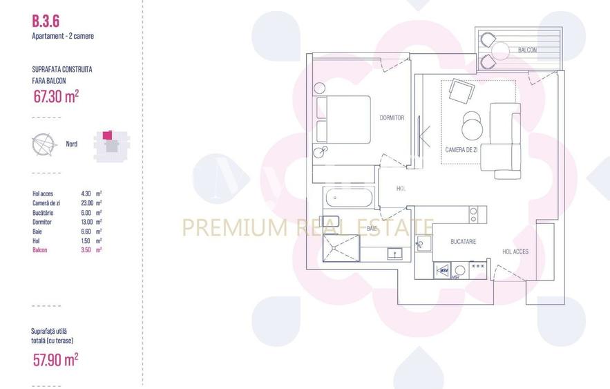 Apartament NOU luminos cu 2 camere/ complex rezidential One Verdi Park, Parcare - 12