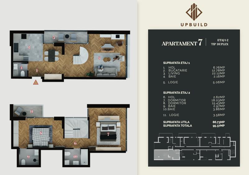 Apartament 3 camere tip duplex | Piața Muncii | Zonă centrală | 0% Comision - 2