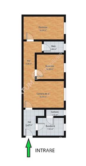 Apartament renovat cu 3 camere in zona Rahovei din Sibiu - 8