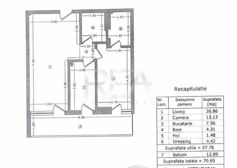 Apartament cu 2 camere semidecomandat, mobilat în Lujerului