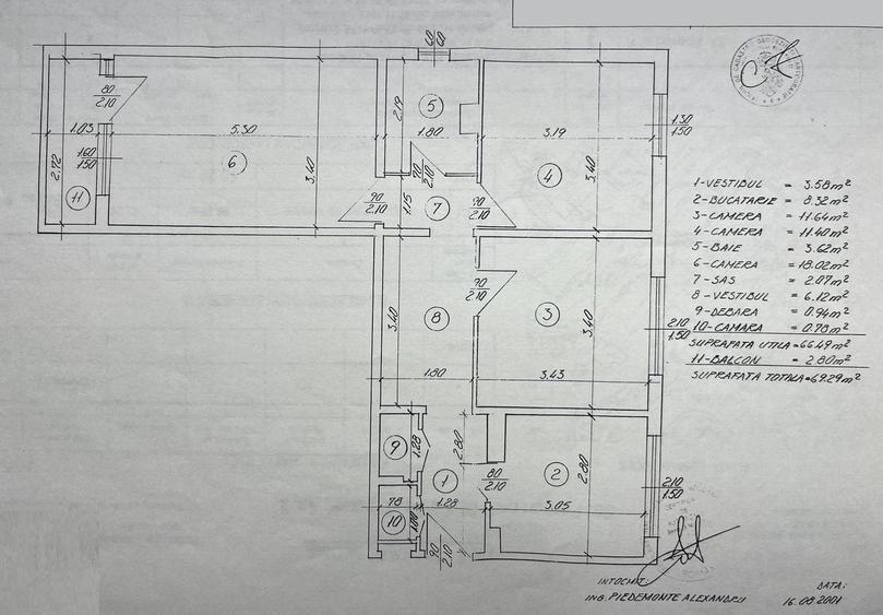 Apartament cu 3 camere, mobilat în Tineretului
