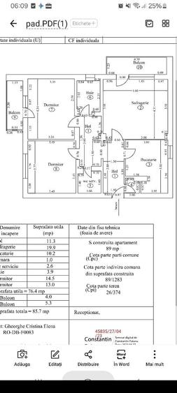 Apartament cu 3 camere decomandat în Micro 3