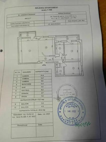 Apartament cu 3 camere decomandat, mobilat în Ultracentral