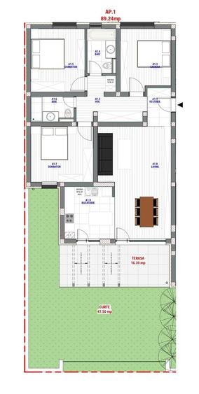 Apartament cu 4 camere decomandat în Torontalului