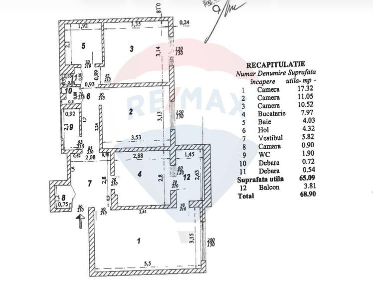 Apartament cu 3 camere decomandat în Crângași
