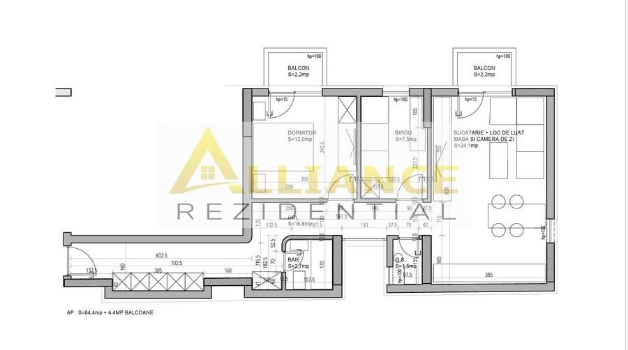 Apartament cu 3 camere decomandat în Apărătorii Patriei
