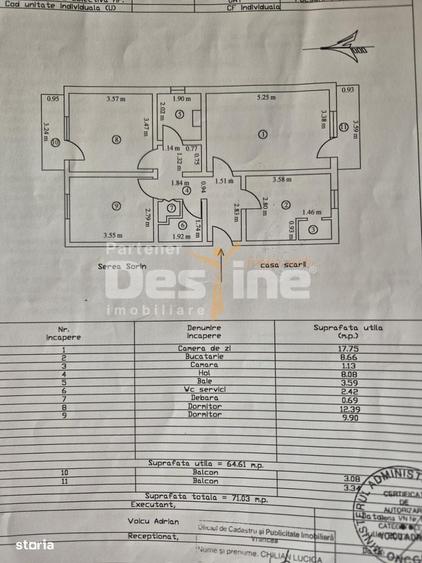 Apartament cu 3 camere, mobilat în Ultracentral