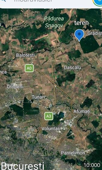 Teren de 1008 mp, în Moara Vlăsiei
