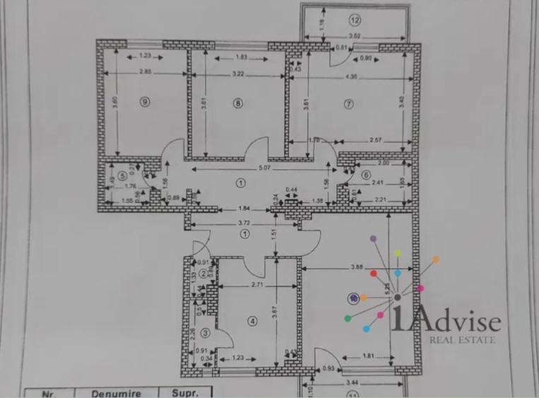 Apartament cu 4 camere decomandat în Noua