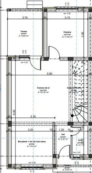 Duplex cu 4 camere cu Canalizare în Exterior Vest
