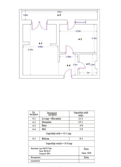 Apartament cu 2 camere în Ozana