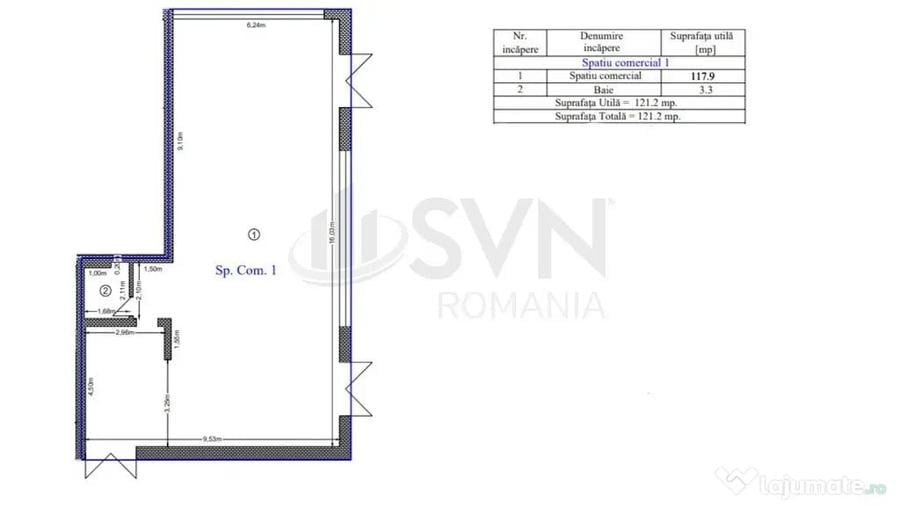 Spațiu comercial, de 100 mp, în Lujerului