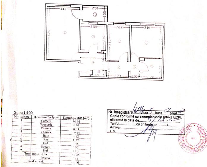 Apartament cu 3 camere decomandat, mobilat în Palat