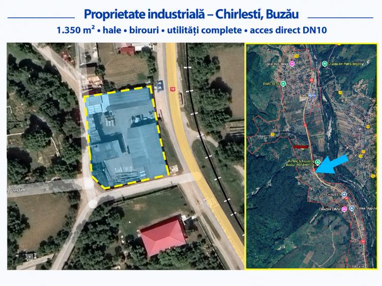 Spațiu industrial, 1350 mp în Chirlești