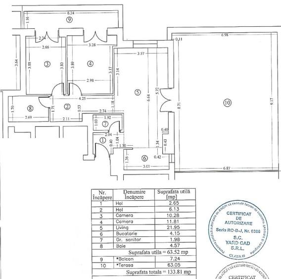 Apartament cu 3 camere semidecomandat, mobilat în Titan