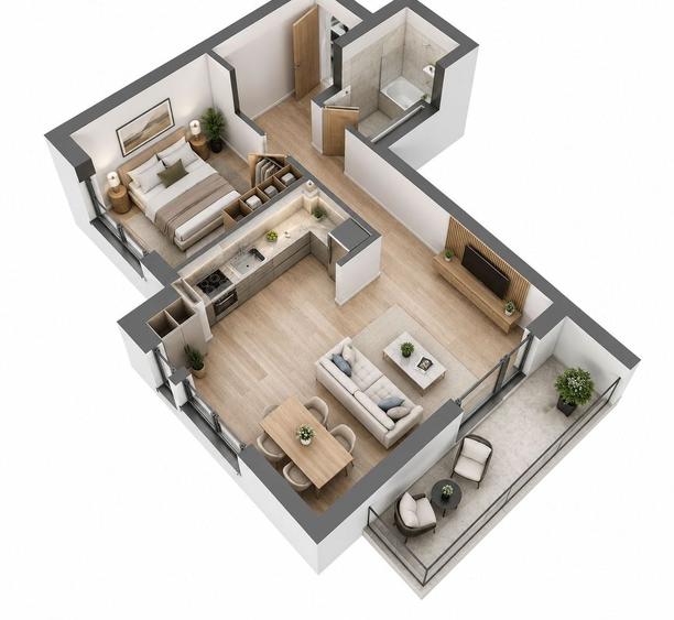 Apartament 2 camere Pipera, 67 mp, etaj 1,complex nou finalizat - 11