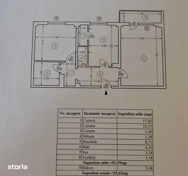 Apartament cu 2 camere decomandat, mobilat în Tineretului
