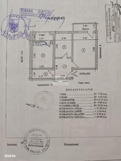 Apartament cu 2 camere decomandat în Central