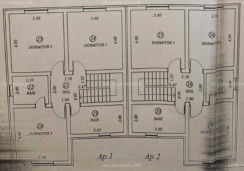Duplex nou, P+E, 5 camere, 3 bai, perete dublu, Dumbravita, comision 0 - 3