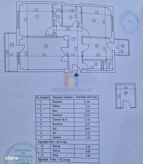 Apartament cu 2 camere decomandat în Călărași