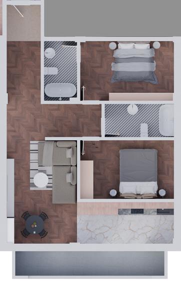 Apartament cu 2 camere decomandat în Lumina