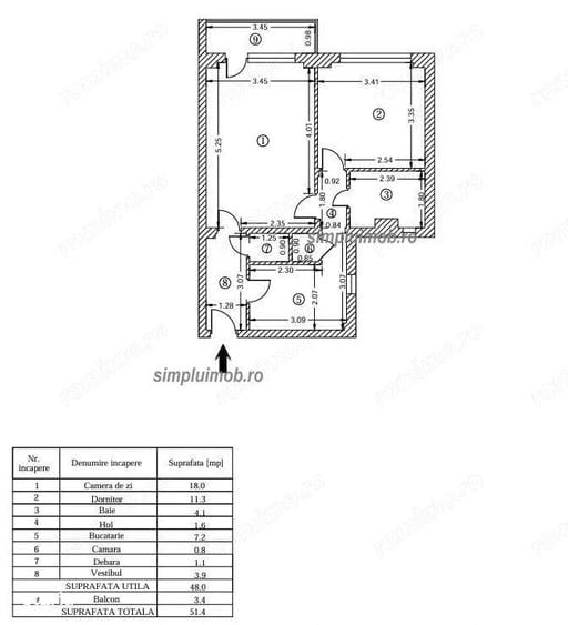 Apartament 2 camere de vanzare Lujerului - 3