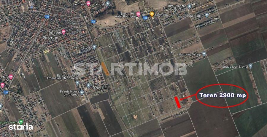Teren de 2900 mp, în Sânpetru