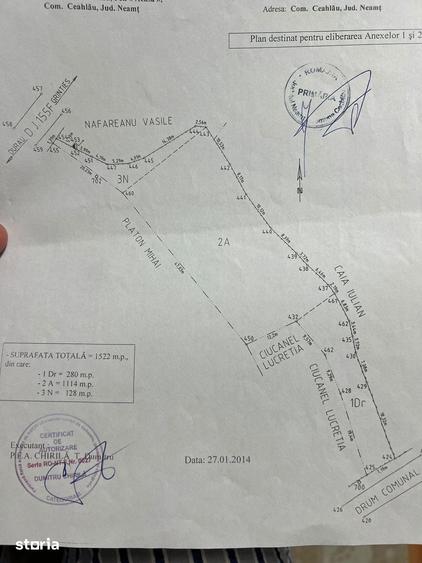 Teren de 1522 mp, în Ceahlău