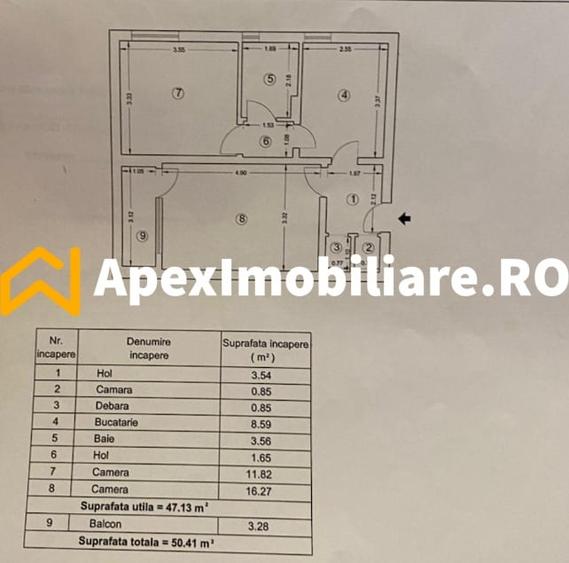Apartament cu 2 camere decomandat, mobilat în Drumul Taberei