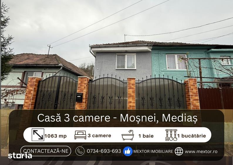 Casă cu 3 camere cu Teren 1063 Mp în Central