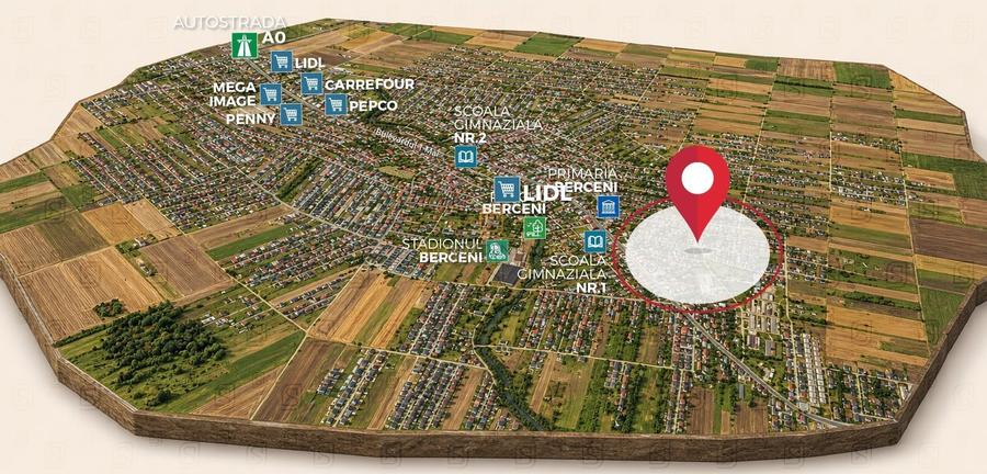 Teren Construcții intravilan de 495 mp, în Berceni