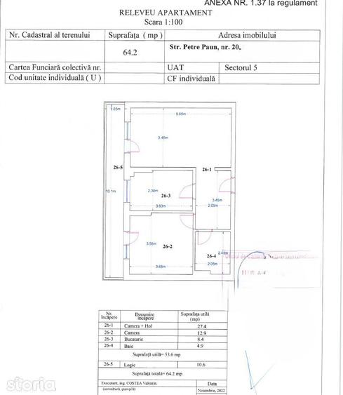 Apartament cu 2 camere decomandat în 13 Septembrie