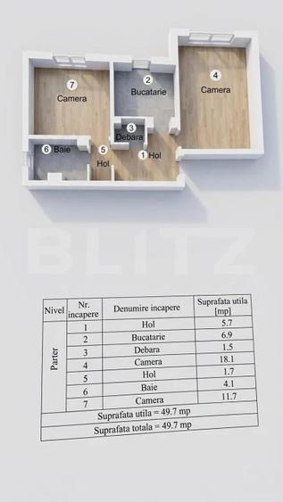 Apartament 2 camere, decomandat, Complexul Studen?esc, bloc anvelopat - 3