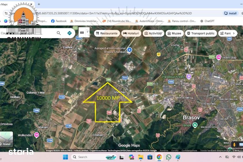 Teren de 10000 mp, în Central
