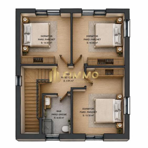 Casă individuală cu 4 camere cu Teren 450 Mp în Periferie