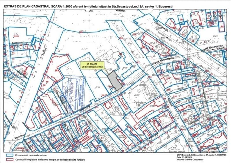 Teren Construcții intravilan de 874 mp, în P-ța Victoriei