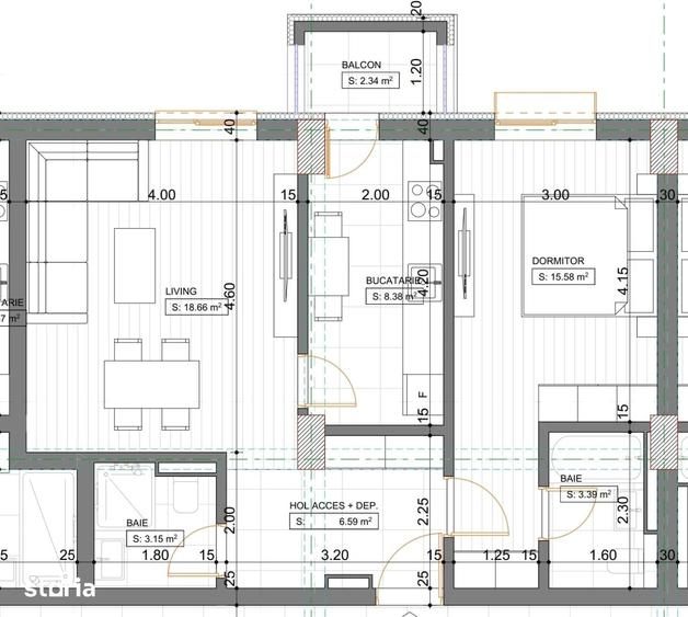 Apartament cu 2 camere în Inel I