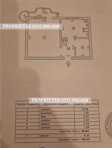 Garsonieră decomandată în Cotroceni