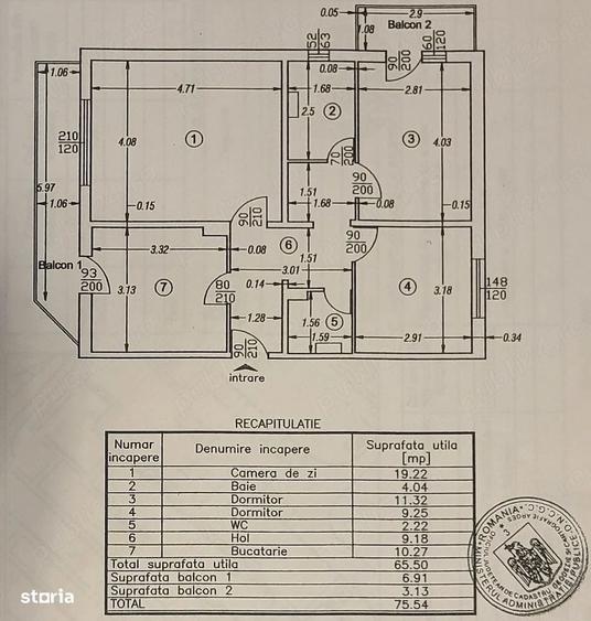 Apartament cu 3 camere decomandat în Central