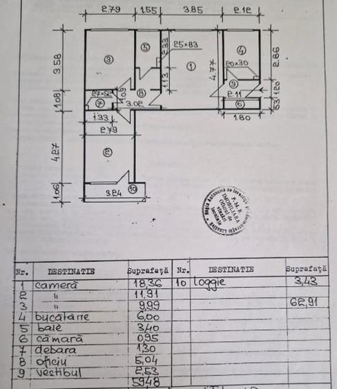 Apartament cu 3 camere semidecomandat în Drumul Taberei