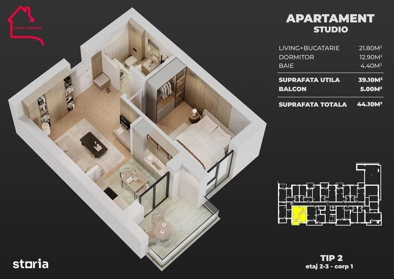 Apartament cu 2 camere în Berceni — fotografia 1