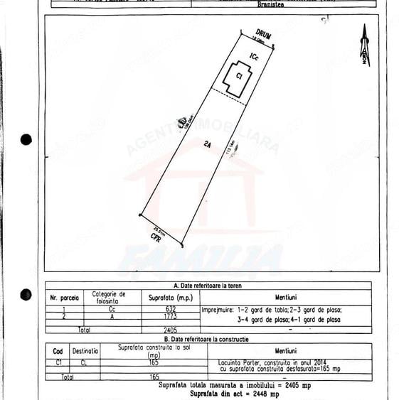 Casă cu Teren 2405 Mp în Vasile Alecsandri