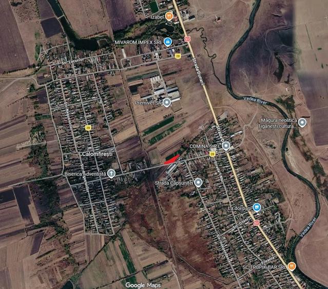 Teren de 1300 mp, în Țigănești
