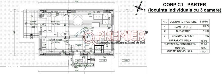 Casă cu 3 camere cu Teren 176 Mp în Central
