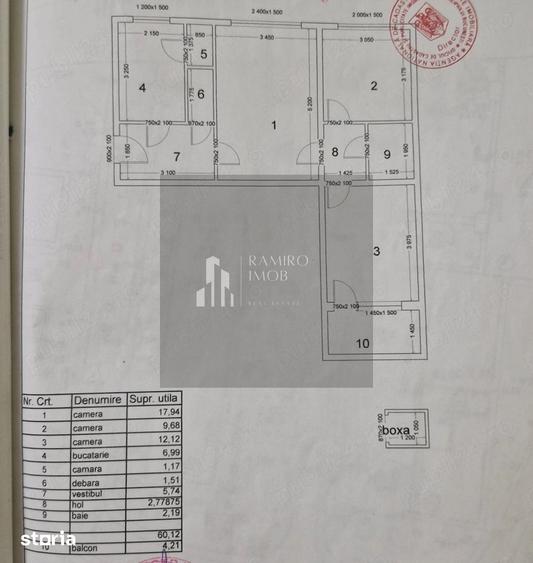 Apartament 3 camere 64 mp /boxa 4 mp| Titan | Parter | Bloc reabilitat - 3