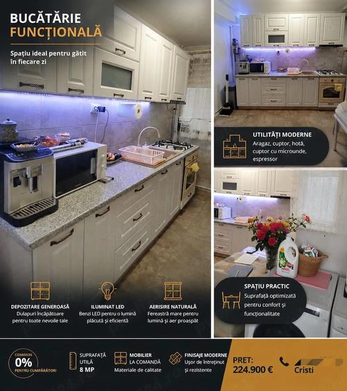 Apartament cu 2 camere decomandat în Tomești